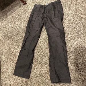 Da-Nang Embroidered Cargo Pants | Size Small | Dark Gray